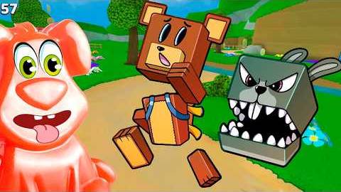 Семья супер-медведя в опасности! Желейный пёс Стасик помогает мишкам. Super Bear Adventure. смотреть онлайн