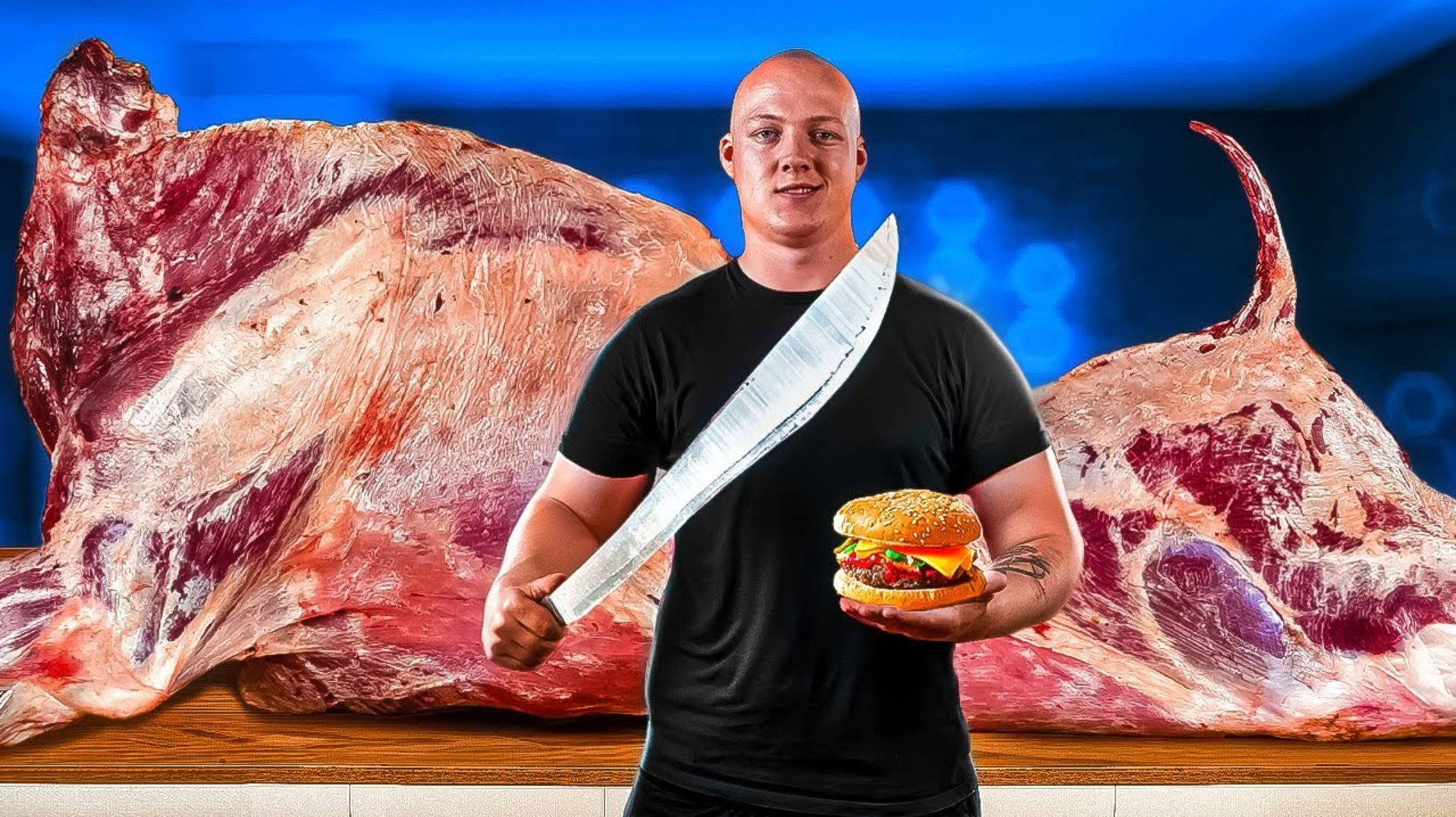 ВАНЗАЙ СКОЛЬКО ПОЛУЧИТСЯ БУРГЕРОВ ИЗ 1 БЫКА ? смотреть онлайн