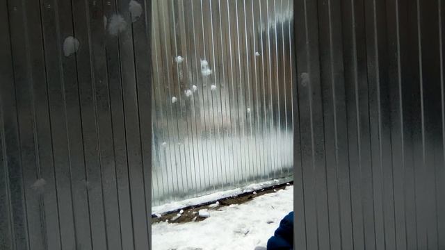 Снежки прям в стену от Матюхи