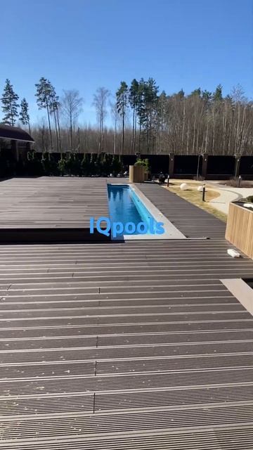 Сдвижная терраса для укрытия бассейна. смотреть онлайн