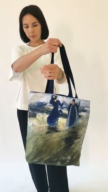 Сумка шоппер из ткани с принтом картины И.Репина «Како смотреть онлайн