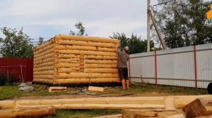Собрали сруб 5×3 в лапу (полулафет)/ Срубы бань и домов
