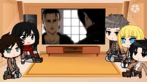 Реакция персонажей из атаки титанов на видео||by Dayana||