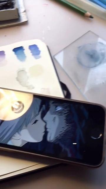 Нарисовал кадр из Ходячего Замка #акварель #howlsmovingcastle #рисование #художник смотреть онлайн