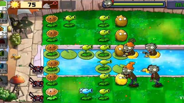 играем в растения против зомби!(2 часть)