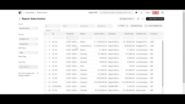 SigzenERP - Exclusive Guide To ERP Report Builder