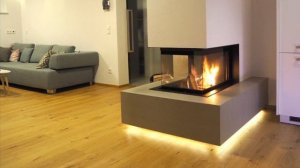 Стеклянный камин в белом интерьере | Идеи, преимуществ