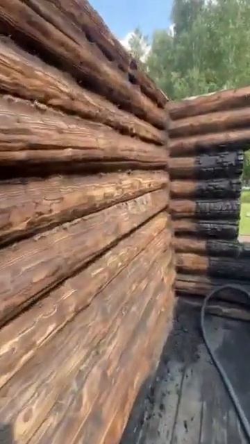 Пескоструйная очистка дома после пожара /ПЕСКОСТРУЙ-Д смотреть онлайн