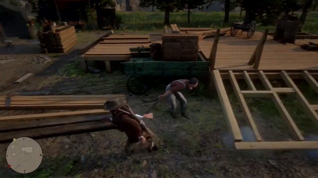 Встретил семью строившую дом, прикол в Red Dead Redemption 2 смотреть онлайн
