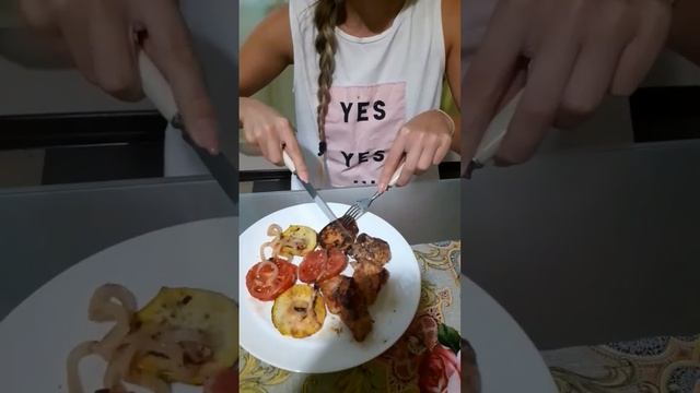 Супер мясо с овощами на мангале.@larapavlovna #мангалмясоово