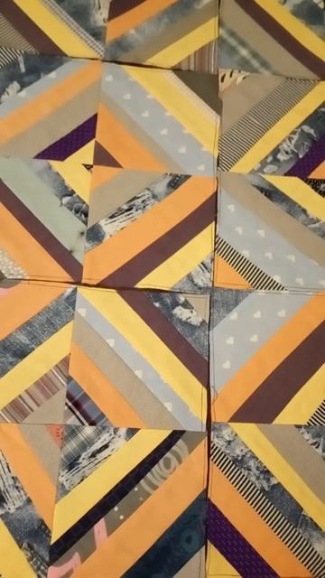 Любимое хобби - лоскутное шитье. Одеяло из полос. смотреть онлайн