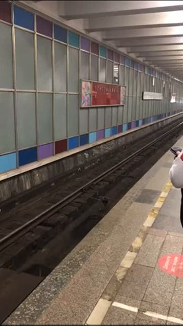 Москва 2018 прибывает на станции Текстильщики, Таганско