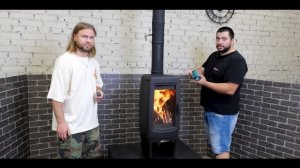 Тест печи-камина EVEREST s7 в лаборатории ВЕЗУВИЙ.