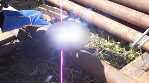 Готовлю столбы для забора, длиной более 4.5 метров!