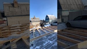 Каркасная пристройка к дому 4,5 на 5 . Часть 1