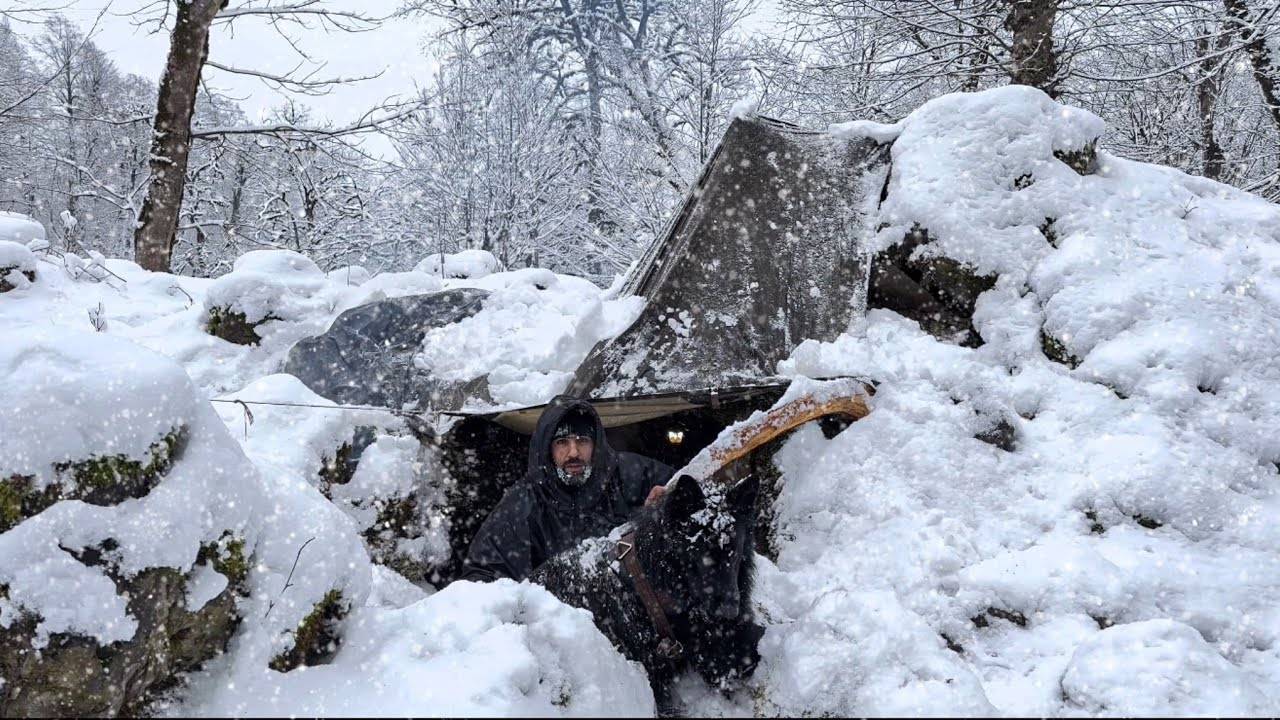 3 дня выживания в дикой природе! Зимний поход в горах при температуре -22°C смотреть онлайн