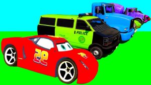 Цветные Машинки и Грузовики с Супергероями Мультики про Машинки для Детей