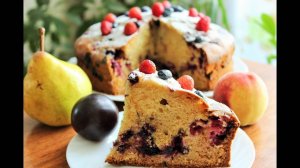 СМЕТАННЫЙ ПИРОГ С ЯГОДАМИ! Невозможно устоять, очень вкусный и ароматный!