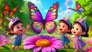 Мультик детский  бабочку  для детей, песенка для малышей, развивающие мультики для детей.