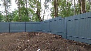 забор из профнастила 122метра с уклоном 2.4метра. откатн?