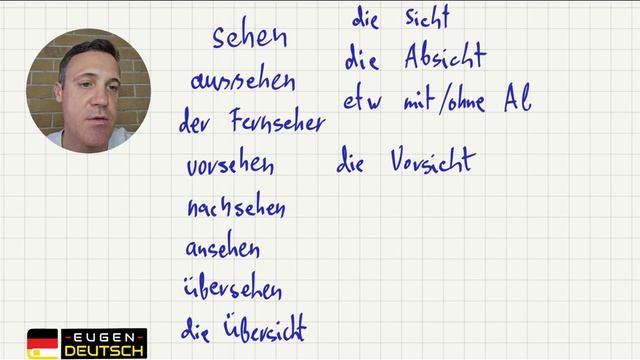 Один корень, много слов | Немецкий язык | Deutsch | Однокоренные слова с Sehen #немецкий