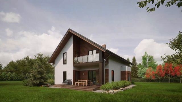 NF 159 – проект загородного дома 10 на 11 метров с мансардо смотреть онлайн