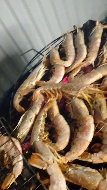 Лангустины на мангале.  Красиво . Красивая подача. BBQ. Р?