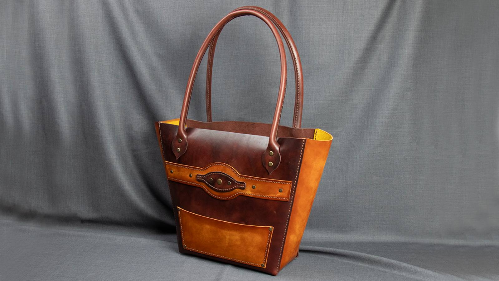 Сумка шоппер из кожи своими руками + выкройка. Как сшить сумку? Работа с кожей смотреть онлайн