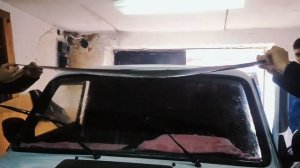 Тонировка лобового стекла - полоска от солнца на ВАЗ "Н