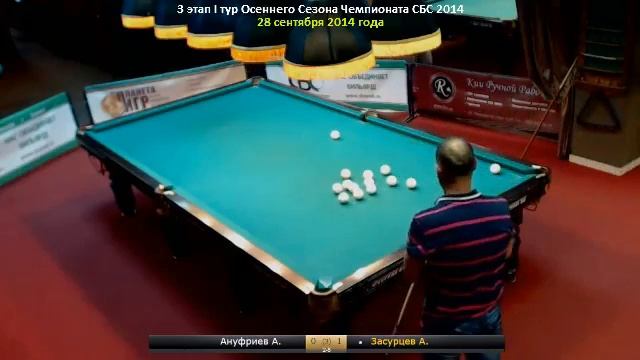 Ануфриев А. - Засурцев А. 3 этап I тура Осеннего Сезона Чемпионата СБС 2014 года. смотреть онлайн