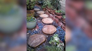 Деревянные дорожки из спилов дерева для сада, двора ил