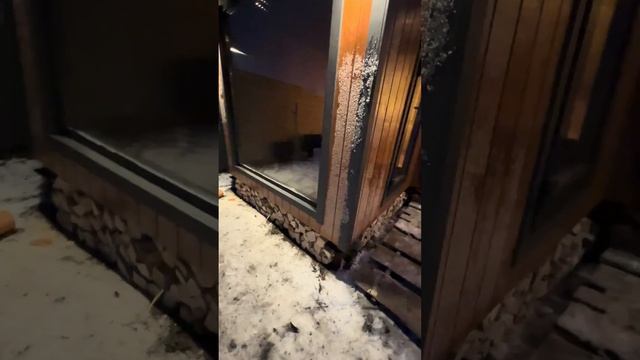 Каркасная баня с панорамными окнами. Сегодня доделали смотреть онлайн