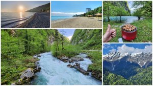 Абхазия. Сезон 2025, майские на море. Часть 3. Отдых в Старой Гагре. Поездка в Пицунду и на Рицу.