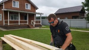 Беседка навес из бруса 4х3 для мангала барбекю