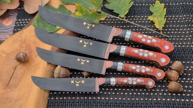Набор узбекских ножей на кухню с красной рукоятью! Сим смотреть онлайн