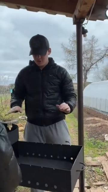 Смотри видео на калане про мангал с печью