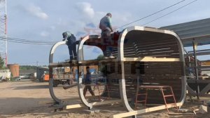 Быстрозводимая беседка. Коннекторы для бруса.