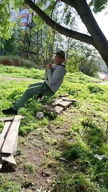 самодельная качеля-тарзанка смотреть онлайн