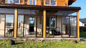 Остекление раздвижными окнами  террас и веранд в Санк?