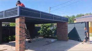 Автомобильный навес в стиле лофт