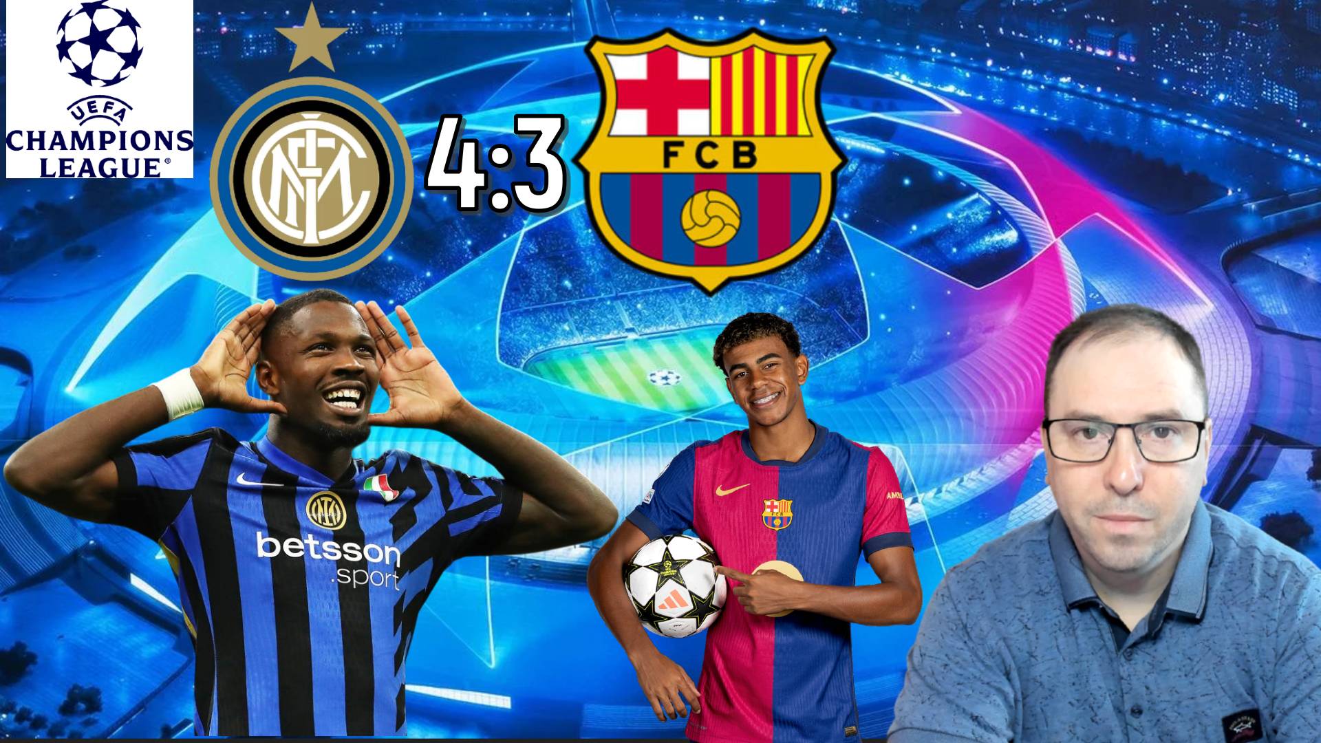 Интер — Барселона 4:3. Интер на классе обыграл Барселону и вышел в финал Лиги чемпионов. смотреть онлайн