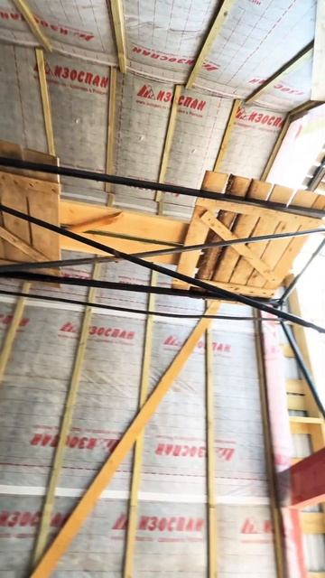 Дом Афрейм изнутри процесс строительства🔺#pihta #строй?