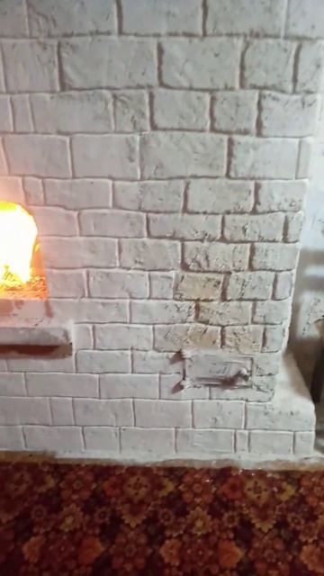 печь с тремя колодцами и встроенным камином