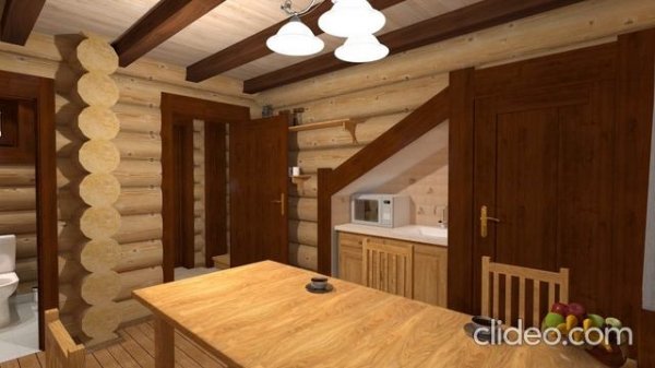 Отделка комнаты отдыха в бане * Finishing of the relaxation room in the ba