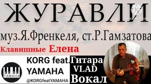 ,, ЖУРАВЛИ " Муз. Я. Френкеля, стихи Р. Гамзатова. Клавиши Елена, гитара - вокал Vlad Ivanov