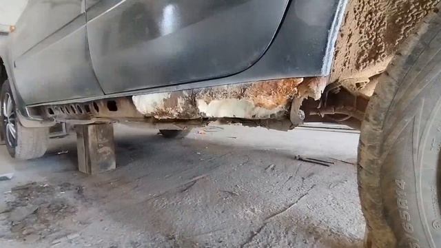 РЕМОНТ ДЫРЯВЫХ ПОРОГОВ на ЛАДЕ ГРАНТЕ! своими руками в смотреть онлайн