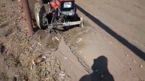 Посадка картофеля тяжелым мотоблоком 2020