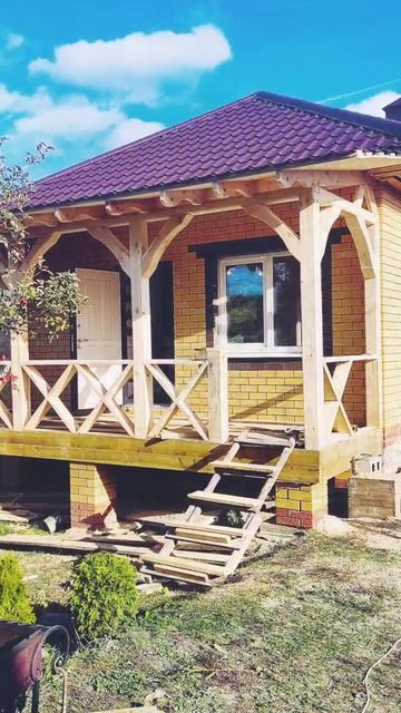 открытая терасса из бруса