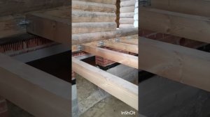 Дом из бревна 160 м, кв., монтаж полов и потолков, утеплен