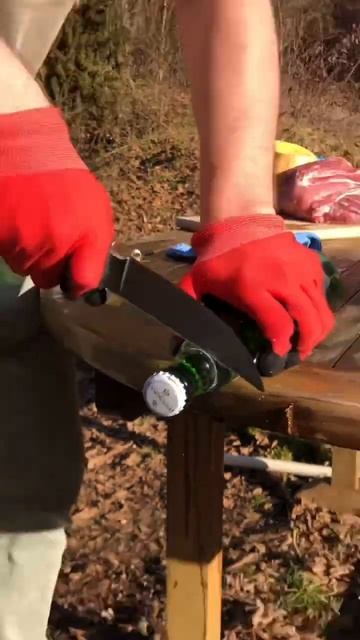 Нож и стекло может нарезать! #нож #russia #ножи #knife смотреть онлайн